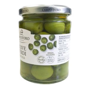 Оливки зеленые сицилийские Campo d'Oro Olive Verdi 300 г - Италия