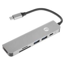 Док-станция VCOM CU4371 серый