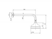 Nicolazzi Doccia 5702BZ15 Верхний душ _ 150 мм схема 2