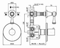 Смеситель Zucchetti Agor Classic для душа ZAM646 схема 1