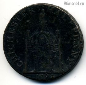 Великобритания Чичестер 1/2 пенни 1794 токен