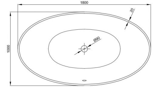 Овальная встраиваемая ванна Bette Eve Oval 6043 180х100 ФОТО