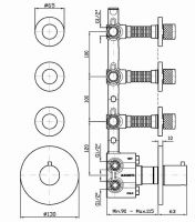 Смеситель Zucchetti Isystick для ванны и душа ZD1661 схема 1