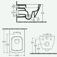 ISVEA Purita 10PL02007SV Унитаз подвесной схема 4