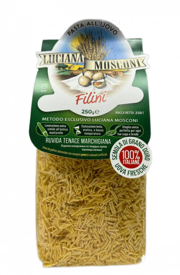 Яичная паста Вермишель 250 г, Filini pasta all'uovo Luciana Mosconi 250 gr