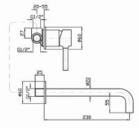 Смеситель Zucchetti Pan для раковины ZP6123 схема 1