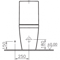 Унитаз - компакт 9818B003-7200 VITRA T4 схема 5