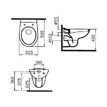 Комплект инсталляция и унитаз 9773B003-7200 VITRA схема 2