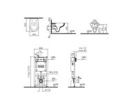 Комплект инсталляция и унитаз 9004B003-7202 VITRA S20 схема 4