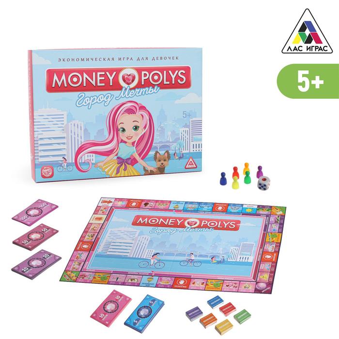 Экономическая игра для девочек «MONEY POLYS. Город мечты», 5+