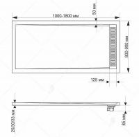 Душевой поддон из искусственного камня RGW Stone Tray STM 130х80 14202813 схема 9