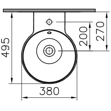 Накладная раковина 38 см VITRA Geo 4422B003-0001 схема 4