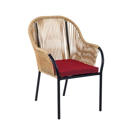 Стул NUAR с подушкой (Экоротанг эрба стейпл грано)