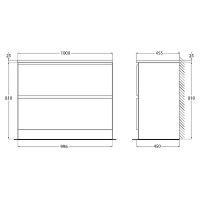 Тумба под раковину BelBagno 100 ALBANO-1000-2C-PIA схема 13