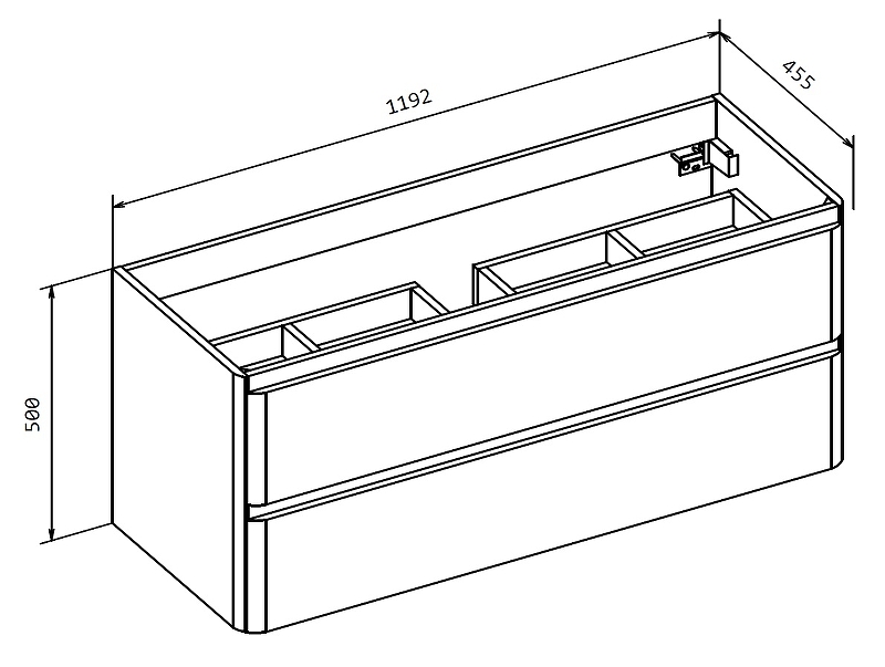 Подвесная тумба под раковину BelBagno 120 ALBANO-1200-2C-SO схема 17