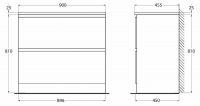 Тумба под раковину BelBagno Albano 90 ALBANO-900-2C-PIA схема 4