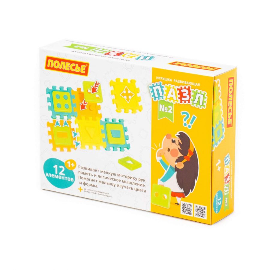 Игрушка развивающая "Пазл" №2 (12 элементов) (в коробке)