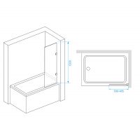 Шторка на ванну RGW Screens SC-056-2 40x150 3511056240-11 схема 3