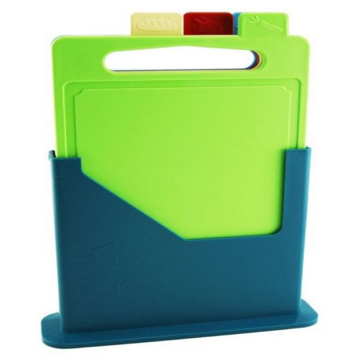 Разделочные доски на подставке Дик, 4 шт (тёмно-бирюзовый)