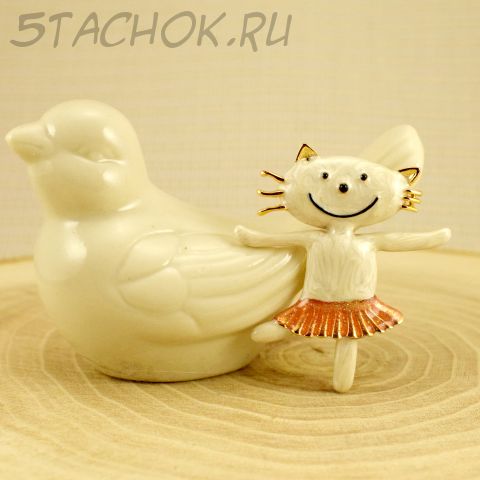 Брошь "Киса-танцовщица" (Danecraft США)