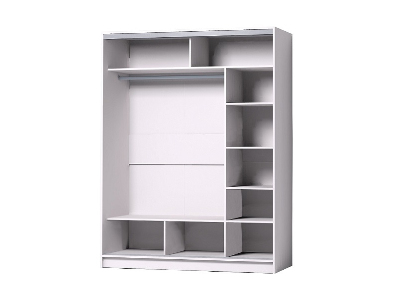 Шкаф-купе Strike 1600 Белый с зеркалом