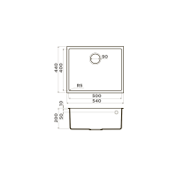 Кухонная мойка Omoikiri Bosen 54-U-PL 4993233 платина схема 2