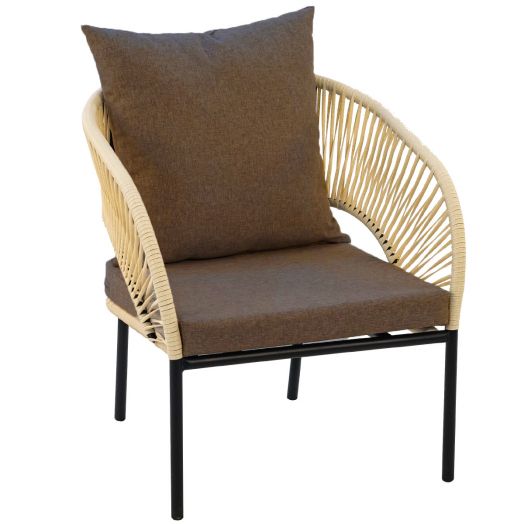 Кресло LUNA с комплектом подушек (Айвори)