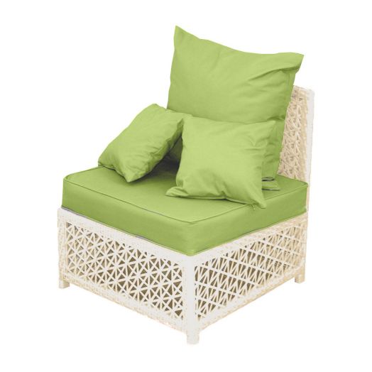 Кресло VEIL прямое с комплектом подушек (Полумесяц 7-10 мм, Молочный)