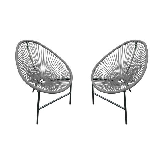 Комплект ACAPULСO (2 стула, стол) (Прут soft серый)