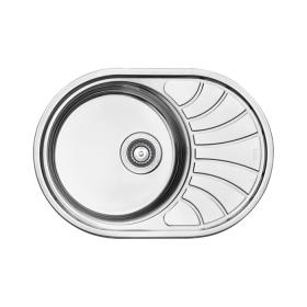 Мойка с сифоном, нерж. сталь, шелк, 650*460, Suno S, IDDIS, SUN65SDi77S
