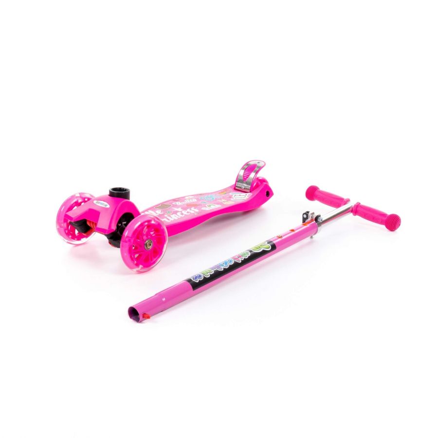 # 0072 Детский самокат (с наклейкой V2) (малиновый) (в коробке)