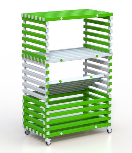 Стеллаж  пластиковый в бассейн 1200х700х1900 мм