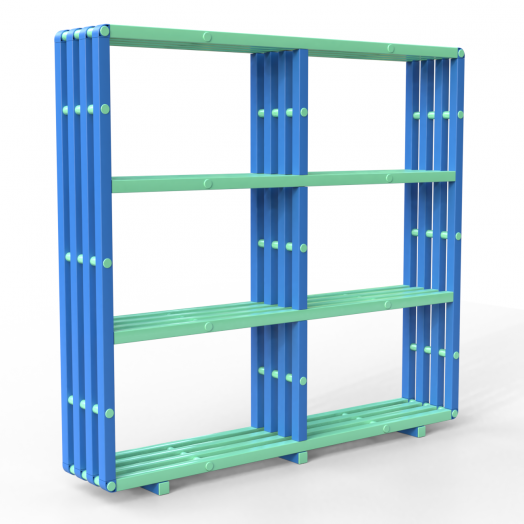 Стеллаж  пластиковый в бассейн 2000х345х1850 мм