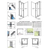 Душевое ограждение Radaway Nes 8 KDJ B со складной дверью 90 х 70 см схема 2