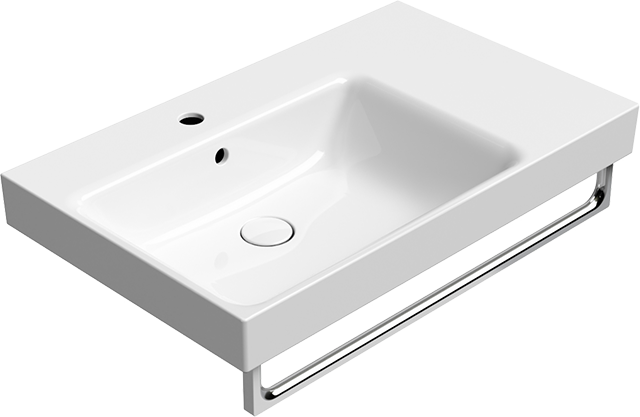 Изображение Раковина с большой чашей GSI Nubes 9629 подвесная/накладная 100х50, крыло справа