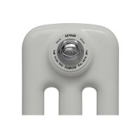 Стальной трубчатый радиатор Rifar TUBOG 3057 подключение нижнее одностороннее с термоклапаном Белый (RAL 9016) схема 1