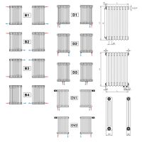 Стальной трубчатый радиатор Rifar TUBOG 2180 подключение нижнее одностороннее Айвори (RAL 1013) схема 4 Стальной трубчатый радиатор Rifar TUBOG 2180 подключение нижнее одностороннее Айвори (RAL 1013) схема 4