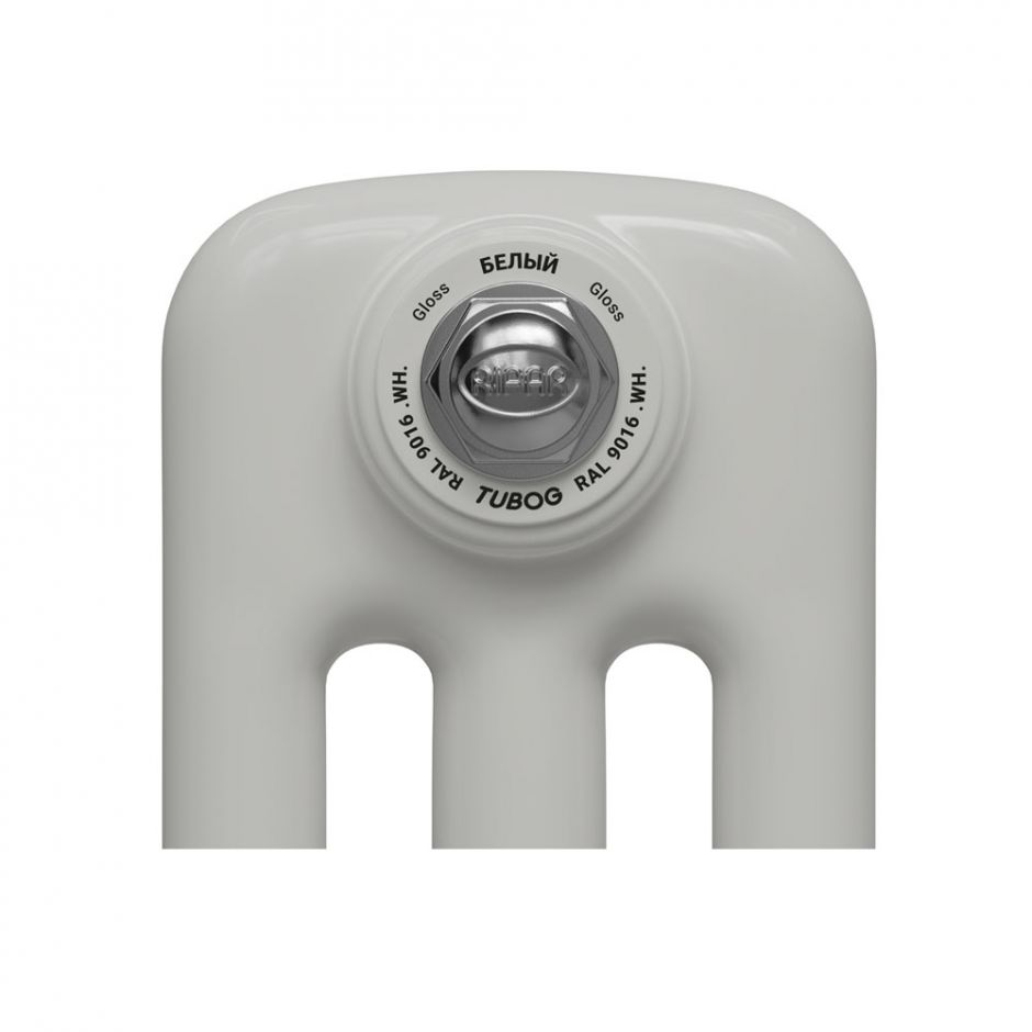 Стальной трубчатый радиатор Rifar TUBOG 2057 подключение нижнее одностороннее с термоклапаном Белый (RAL 9016)