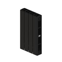 Биметаллический радиатор Rifar SUPReMO Ventil 500 нижнее правое подключение Антрацит (DB_703) схема 1