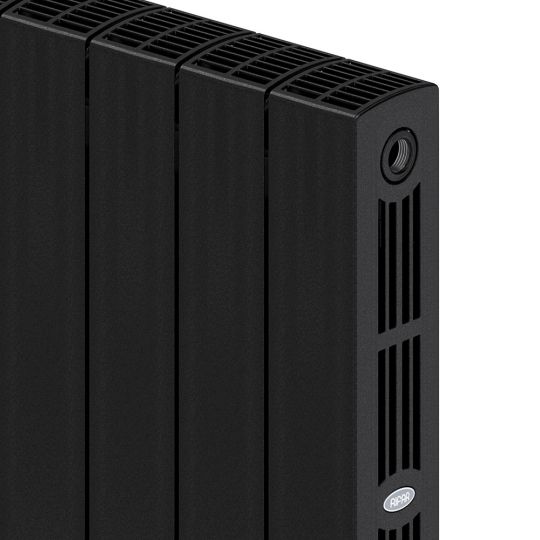 Биметаллический радиатор Rifar SUPReMO Ventil 500 нижнее правое подключение Антрацит (DB_703) схема 6