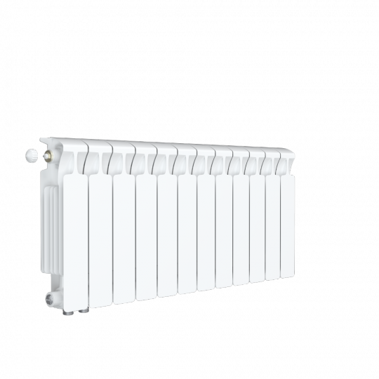 Биметаллический радиатор Rifar Monolit Ventil 350 нижнее левое подключение Белый (RAL 9016) схема 5