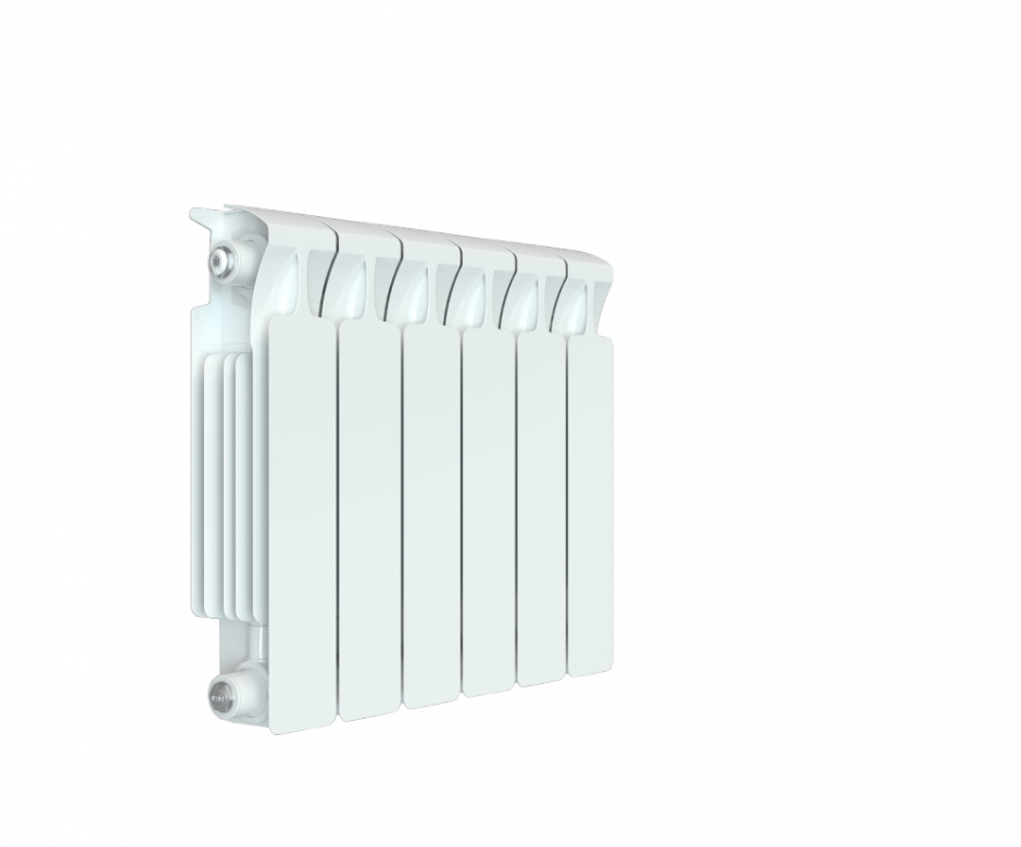 Изображение Биметаллический радиатор Rifar Monolit 300 6 секций боковое подключение Белый (RAL 9016)