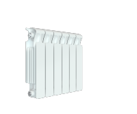 Биметаллический радиатор Rifar Monolit 300 6 секций боковое подключение Белый (RAL 9016) схема 1