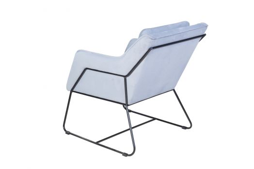 Кресло Alex, бархат светло-серый 26