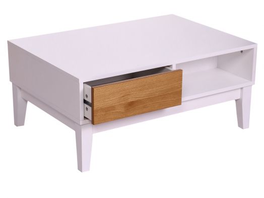 Стол Квадро молочный дуб/светлый дуб