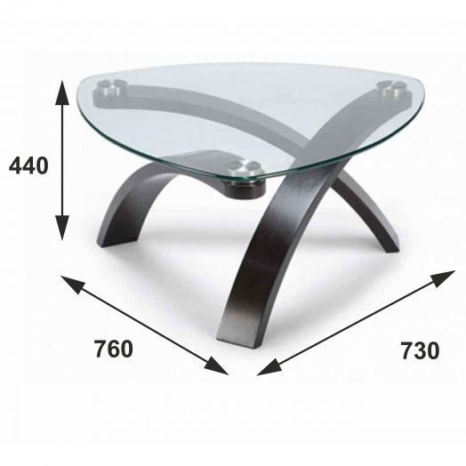 Стол журнальный Гурон 3 венге структура
