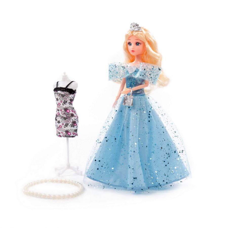 Кукла "Ксюша" (30 см) в бальном платье + аксессуары (3 элемента) (в коробке №3)