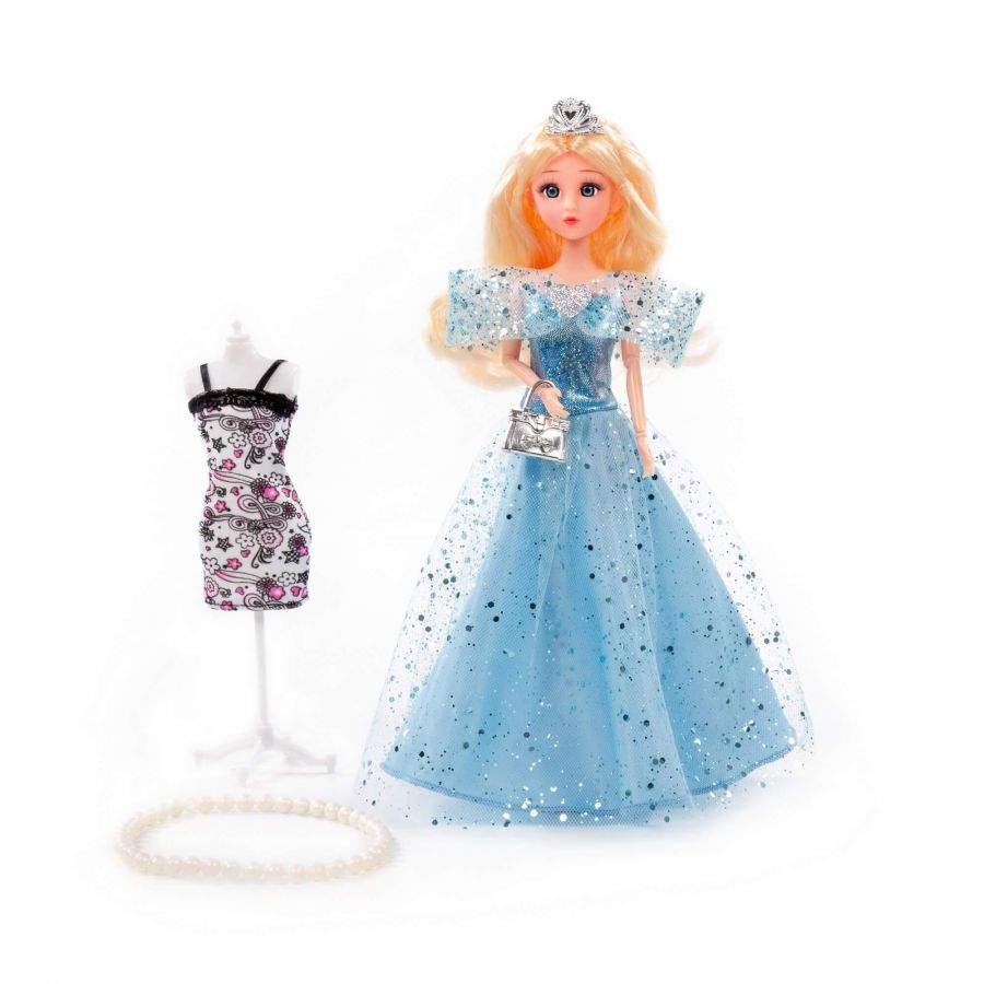 Кукла "Ксюша" (30 см) в бальном платье + аксессуары (3 элемента) (в коробке №3)
