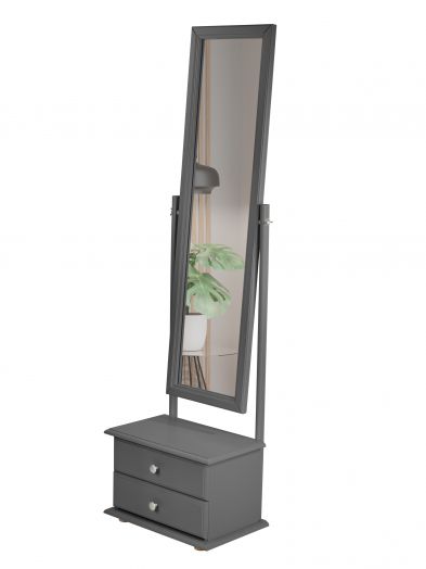 Зеркало с тумбой Селена серый 151 см х 46 см