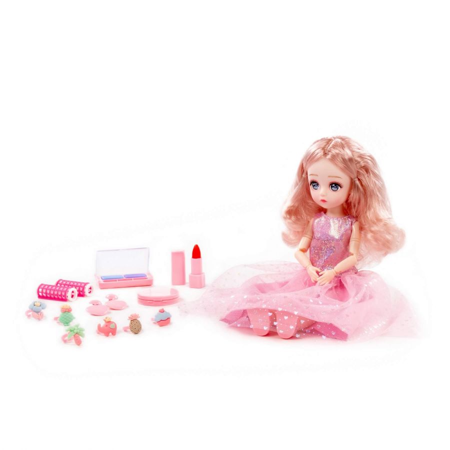 Кукла "Даша" (29 см) у парикмахера + аксессуары (13 элементов) (в коробке №3)